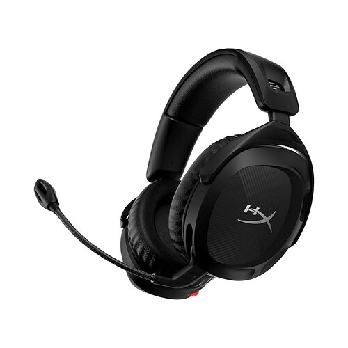 Headset Wireless HyperX Cloud Stinger 2 Áudio Espacial DTS Conexão 24 GHz Bateria 20H Conforto HyperX Microfone Do