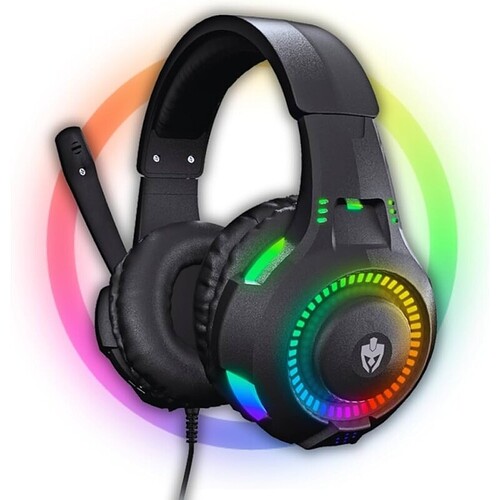 Fone De Ouvido Headset Gamer Luz Led RGB Compatível com Computador Celular Video Games