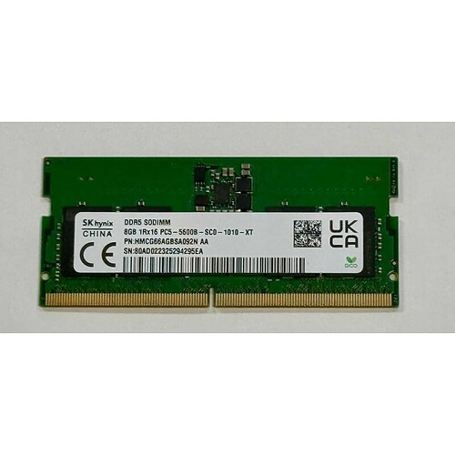 SK-Hynix 8GB DDR5 5600MHz SODIMM PC5-5600B-SC0 1Rx16 1.1V SO-DIMM 262-Pin Gaming Laptop RAM Módulo de Memória (HMCG66A