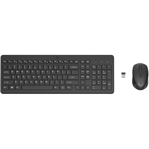 Combo de Teclado e Mouse sem Fio HP 330 - com 1600 DPI Dongle USB Wireless Digitação Silenciosa Precisa e Confortável