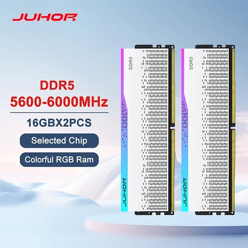 Memória JUHOR RGB DDR5 32GB (2x16) 6000MHz