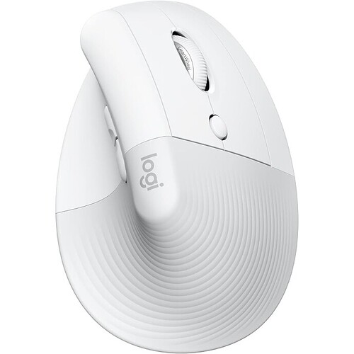 Mouse Sem Fio Logitech Lift Vertical com Design Ergonômico para Redução de Tensão Muscular Cliques Silenciosos Conex
