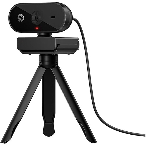 Webcam 1080p HP 320 - com Ajuste Automático de Luz Conexão USB Plug and Play Ângulo Largo de 66 Graus Imagem Full HD