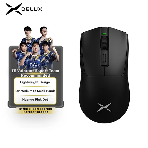 Mouse Delux M600 Gaming 26000DPI Macro recarregável