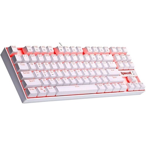 Redragon TECLADO MECANICO REDRAGON KUMARA K552W-2 SINGLE COLOR BRANCO/MARROM UNICO