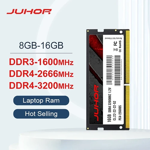 Memória RAM Notebook Juhor 16GB (1x16) 3200MHz