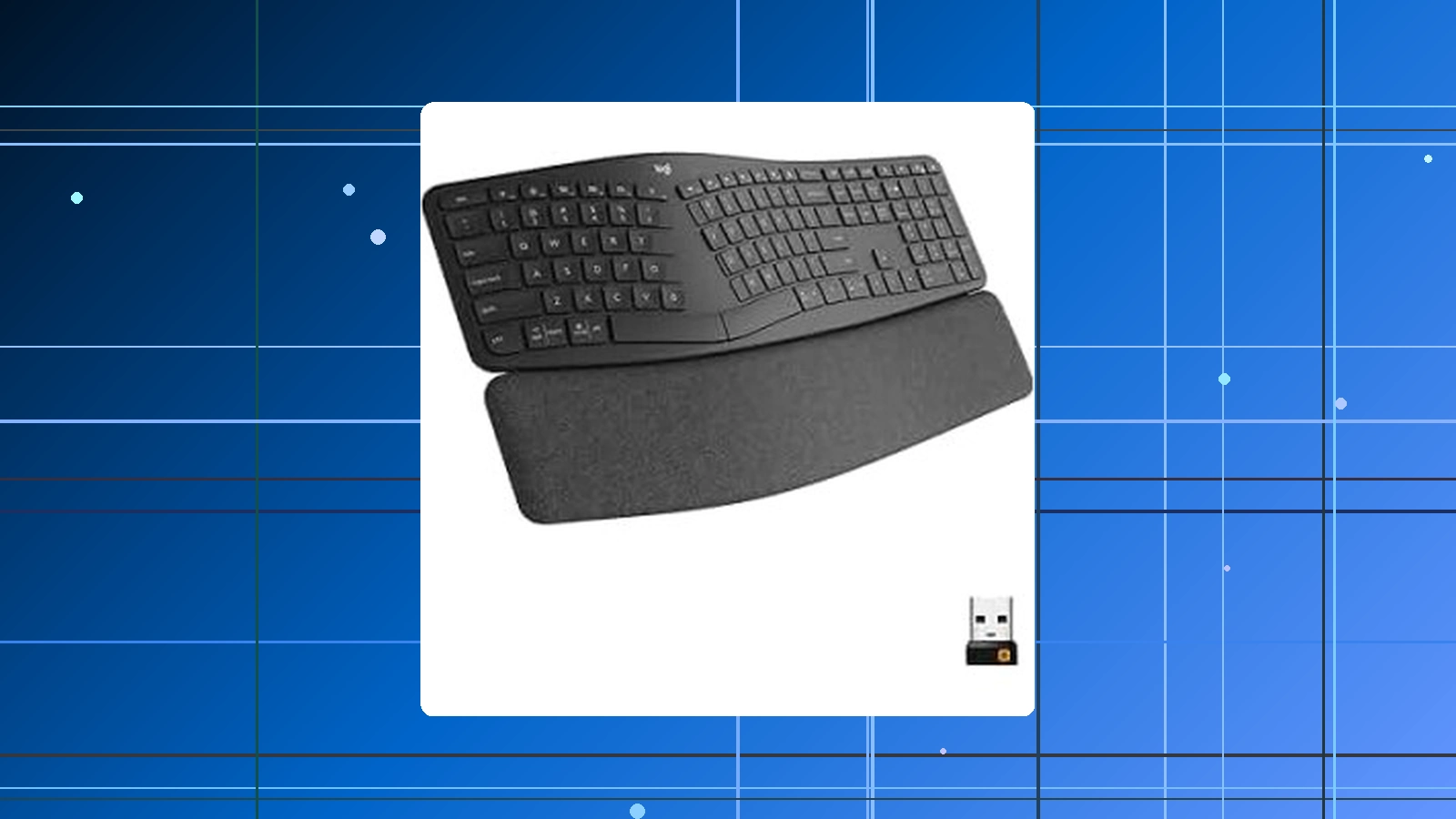 Teclado sem fio Logitech ERGO K860 com Layout de Teclado Dividido Suporte para Descanso de Pulso Tecido Resistente a Manchas Conexão Bluet em promoção
