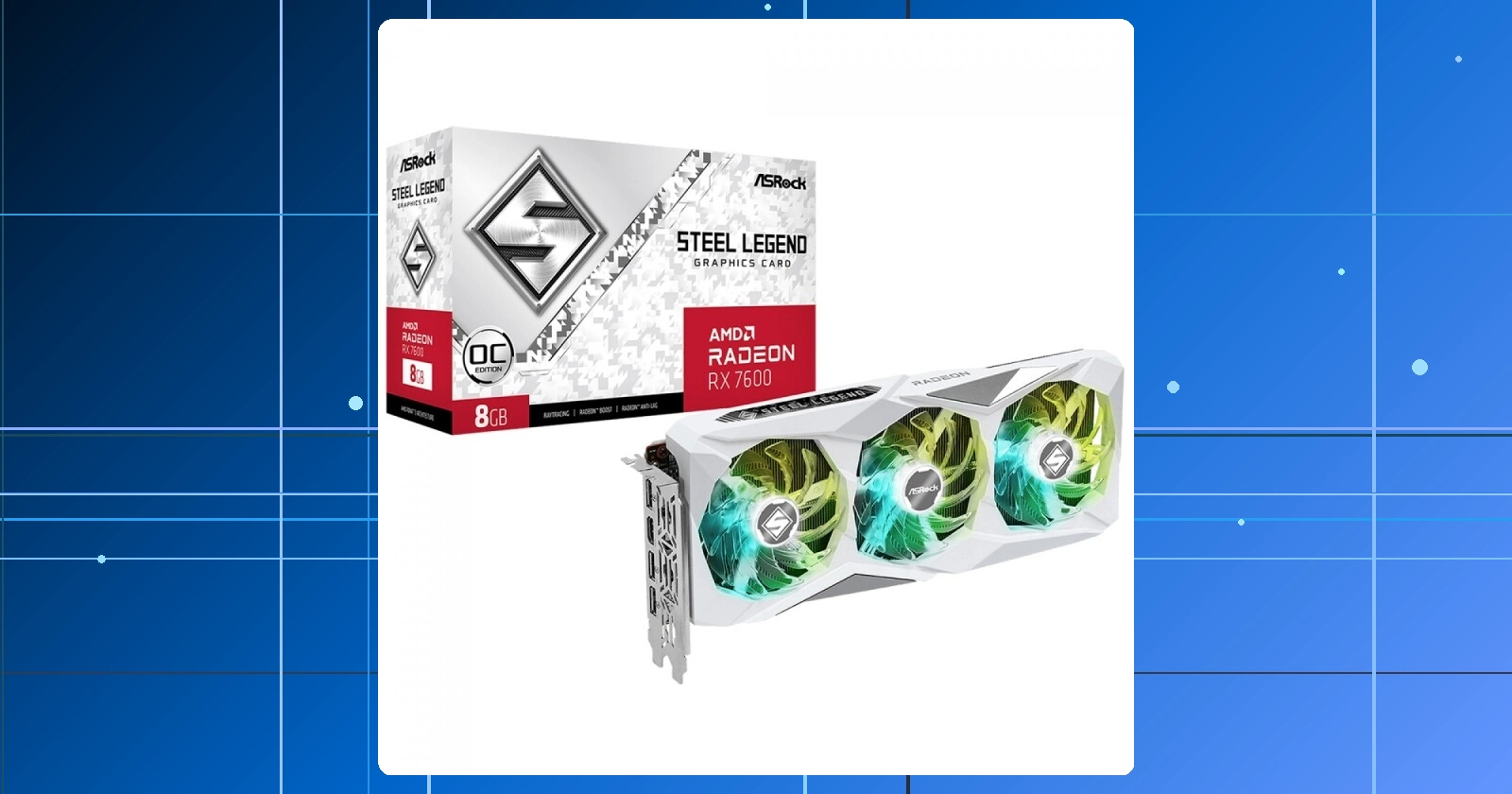 Placa de Vídeo AsRock AMD Radeon RX 7600 Steel Legend OC 8GB GDDR6 FSR Ray Tracing 90-GA4DZZ-00UANF em promoção