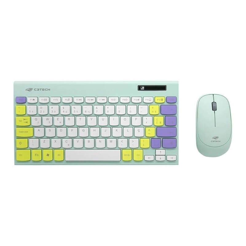 Combo sfio C3Tech Teclado e Mouse K-W71GN TKL ambidestro Layout Português Brasileiro Multimídia Anti-Respingo Teclas