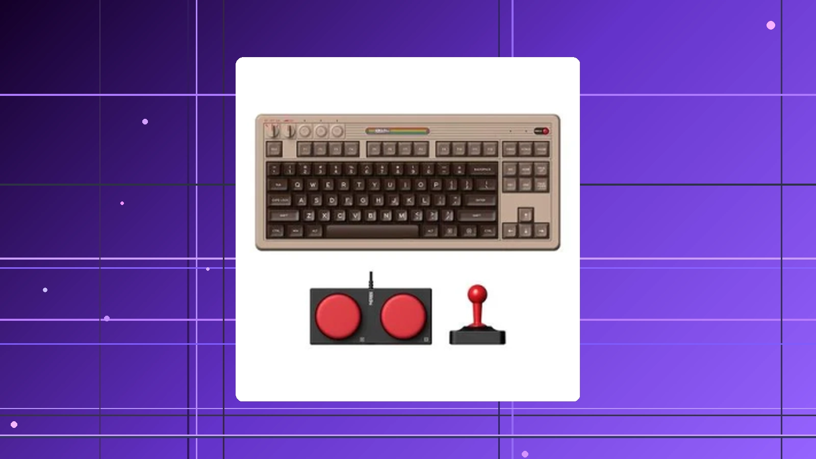 Teclado Mecânico 8BitDo C64 Bluetooth 2.4G USB-C - 85HA03 em promoção