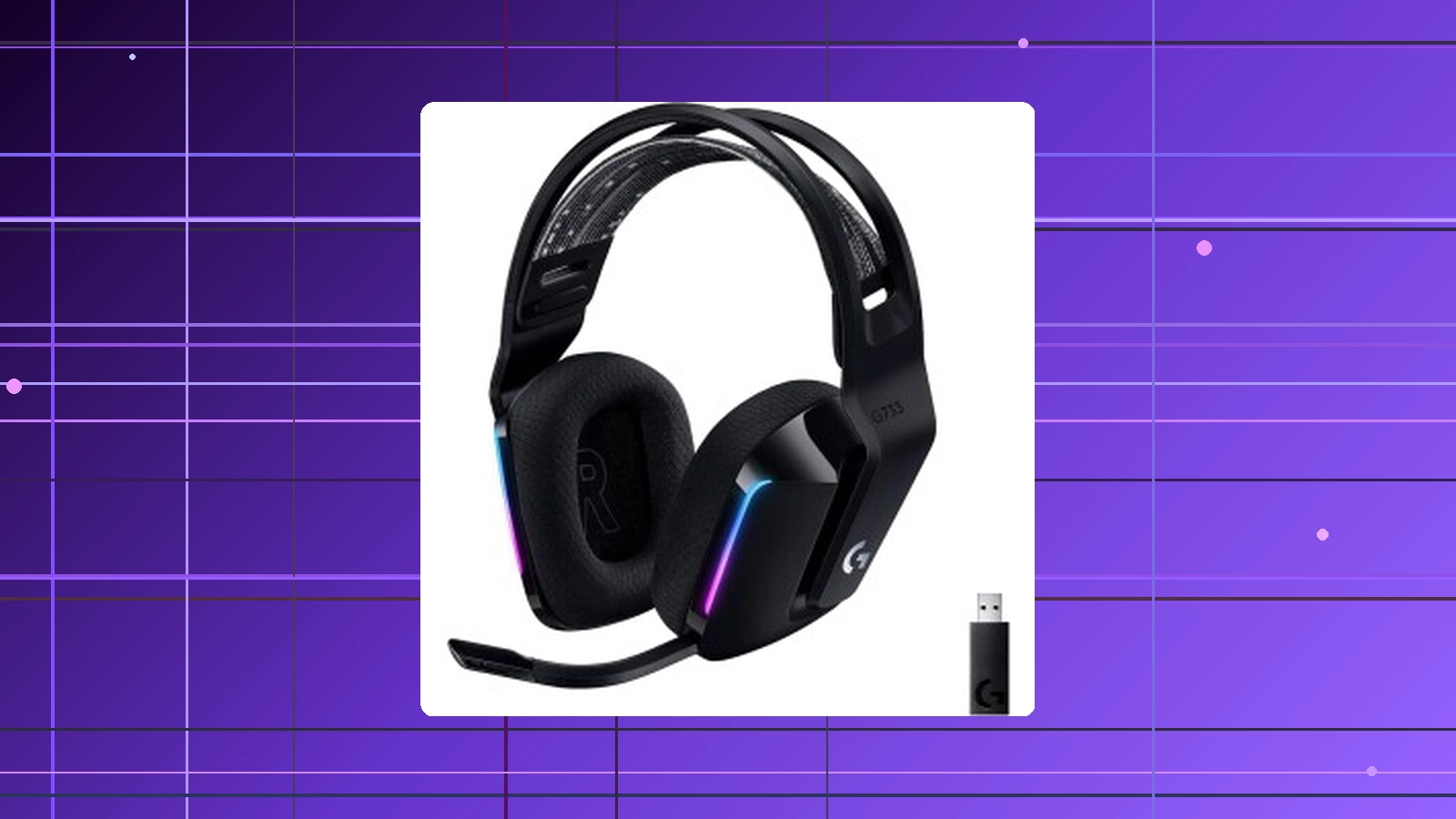 Headset Gamer Sem Fio Logitech G733 7.1 Dolby Surround com Tecnologia Blue VO!CE RGB LIGHTSYNC Drivers de Áudio Avançados e Bateria Recarr em promoção