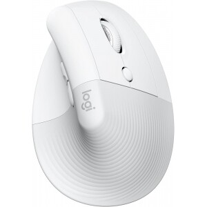 Mouse Sem Fio Logitech Lift Vertical com Design Ergonômico para Redução de Tensão Muscular Cliques Silenciosos Conexão Bluetooth ou USB Lo