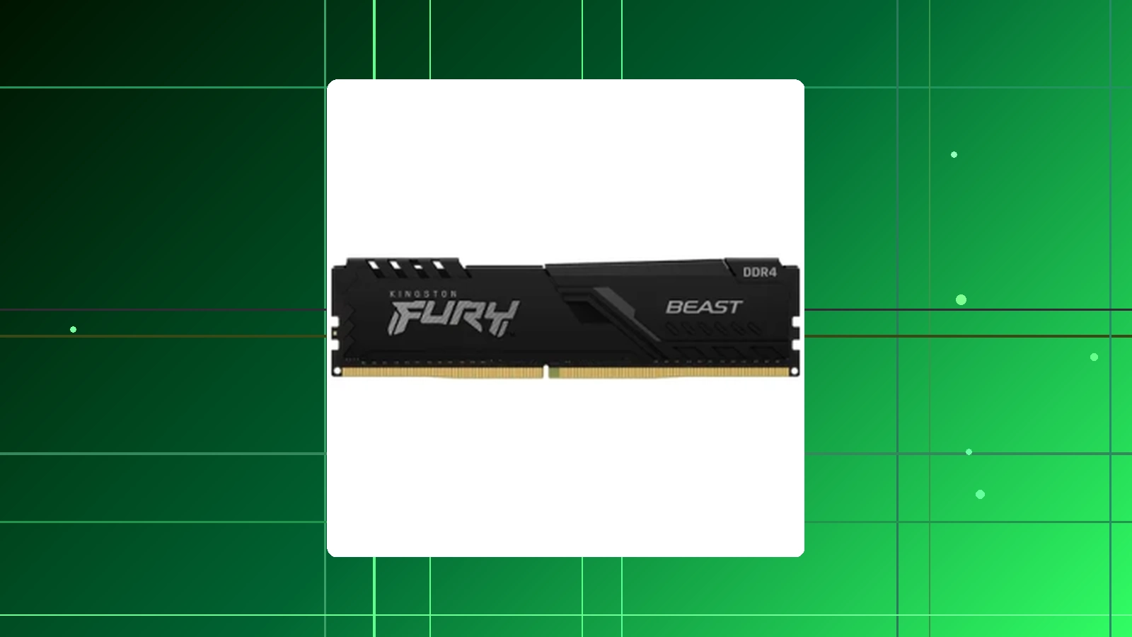 Memoria RAM Kingston Fury Beast 16GB 3200MT/s DDR4 CL16 DIMM 1Gx8 Preto - KF432C16BB1/16WP em promoção