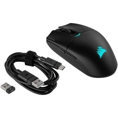 Mouse Gamer Corsair Katar Elite Wireless RGB 26000 DPI 6 Botões Preto - CH-931C111-NA