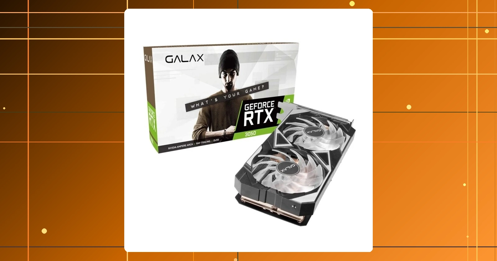 Placa de Vídeo RTX 3050 EX Galax NVIDIA GeForce RGB 8GB GDDR6 LHR DLSS Ray Tracing - 35NSL8MD6YEX em promoção