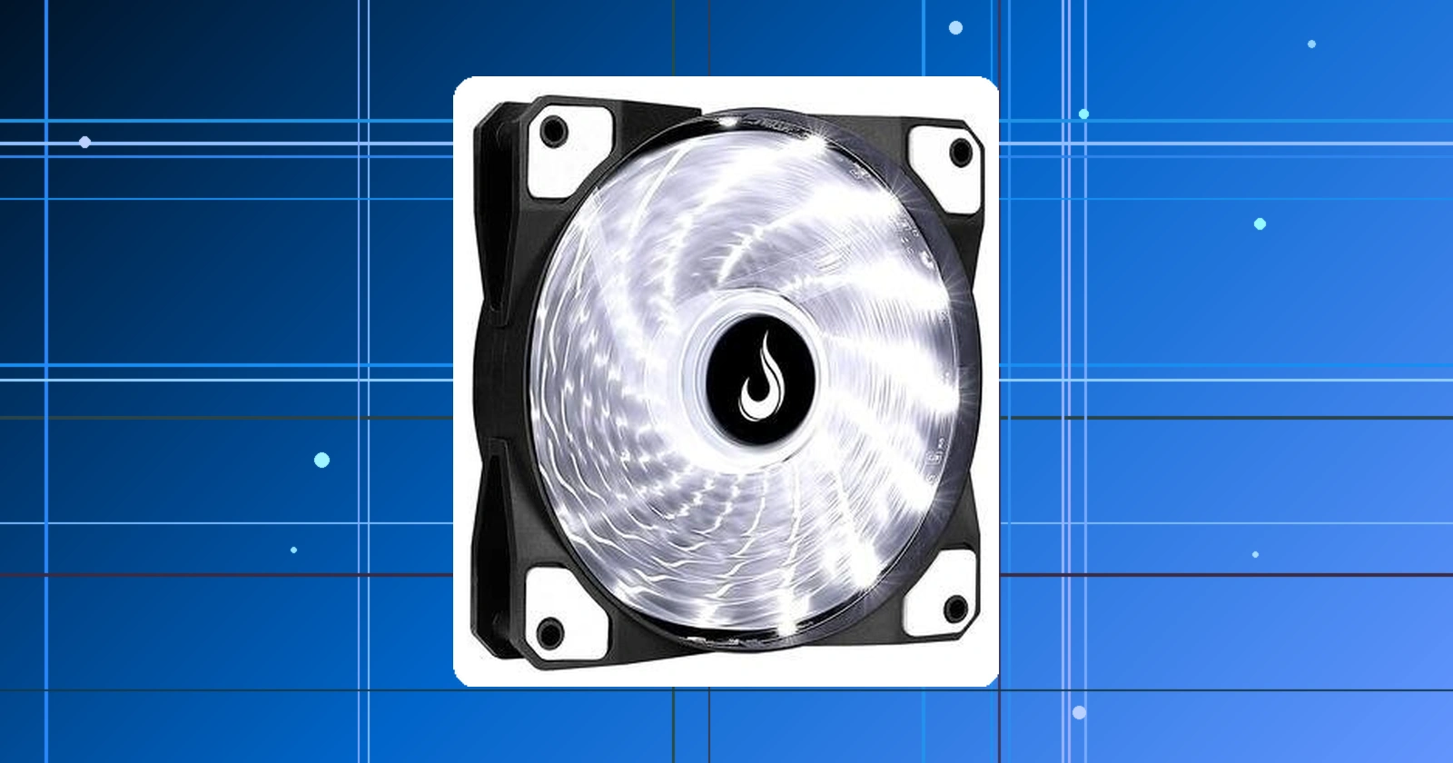 Ventoinha Rise Mode Wind W1 120mm LED Branco Preto - RM-WN-01-BW