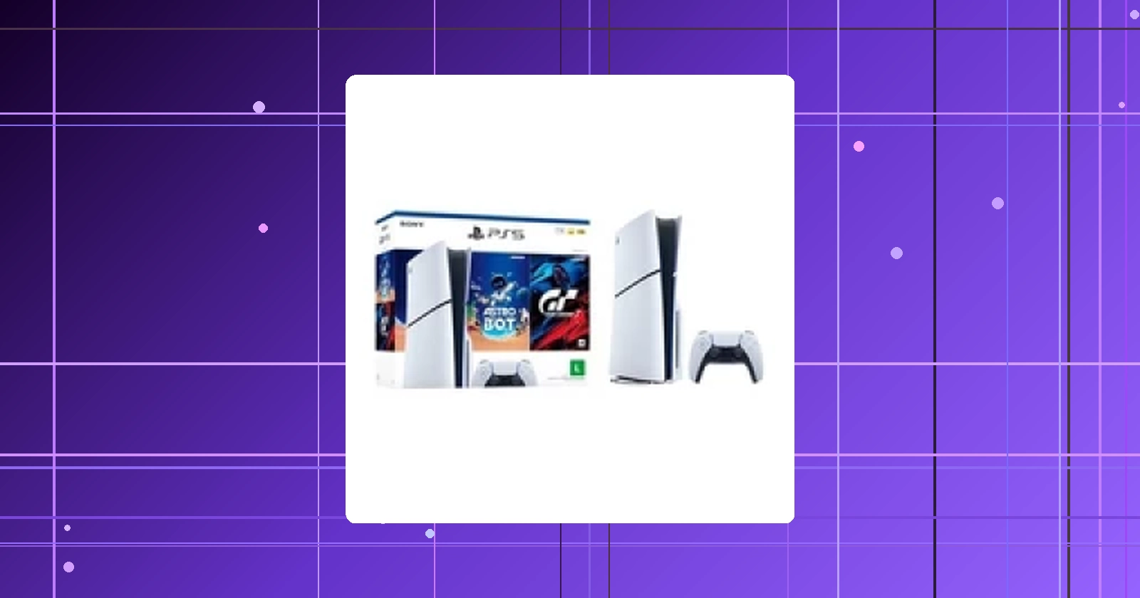 Console Sony PlayStation 5 Com Leitor de Discos SSD 1TB Controle Sem Fio DualSense + 2 Jogos - 1000050613