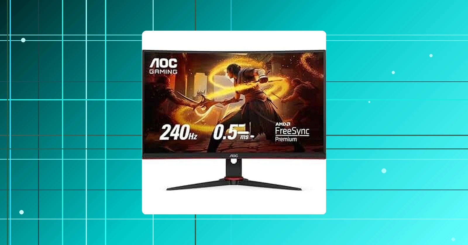 Monitor Gamer AOC LEGEND 27 240Hz 05ms PretaVermelho MEDIO C27G2ZE
