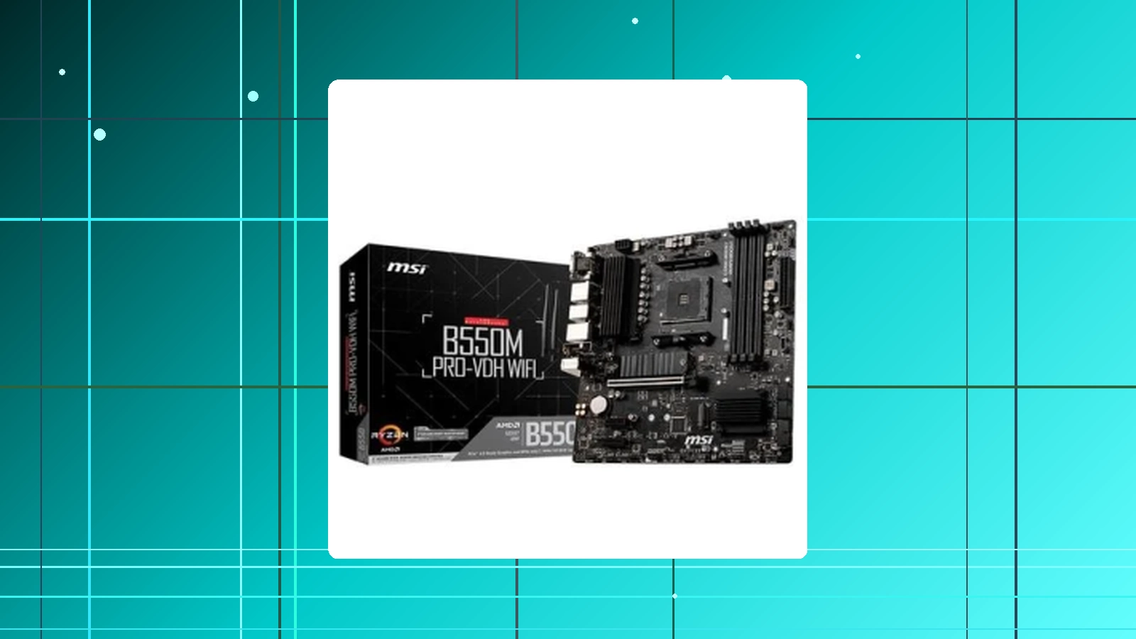 Placa-Mãe MSI B550M Pro-VDH WiFi AMD AM4 mATX DDR4 Preto - B550M PRO-VDH WIFI em promoção