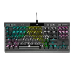 Teclado Optico-Mecanico Gamer Corsair K70 RGB TKL Champion Series RGB Switch Corsair OPX Preto - CH-911901A-NA