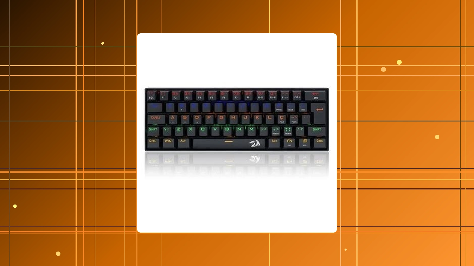 Teclado Mecânico Gamer Redragon Lakshmi Rainbow Brown Switch ABNT2 Preto - K606R (PT-BROWN) em promoção
