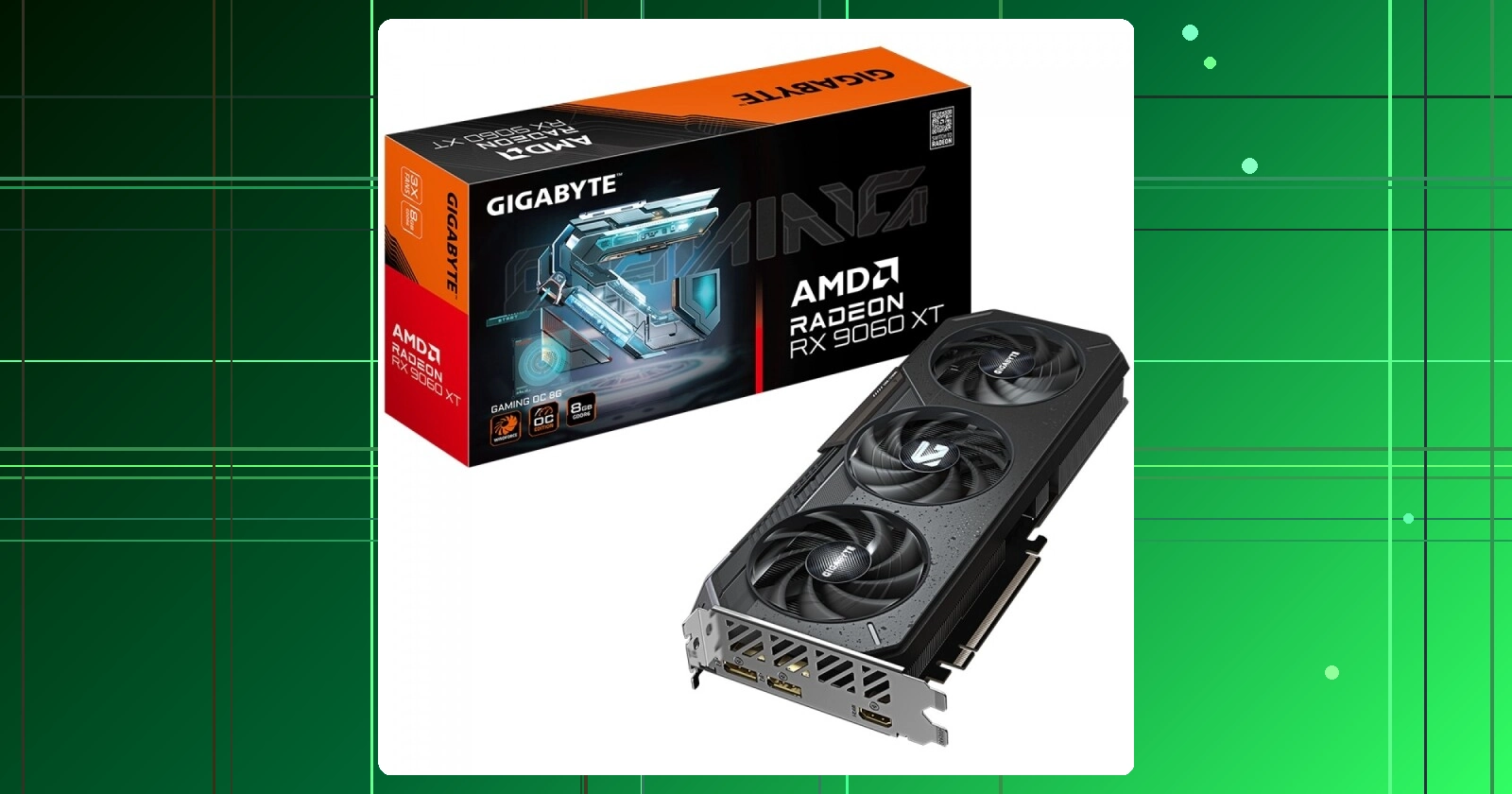 Placa de Vídeo Gigabyte AMD Radeon RX 9060 XT Gaming OC 8GB GDDR6 FSR Ray Tracing GV-R9060XTGAMING OC-8GD