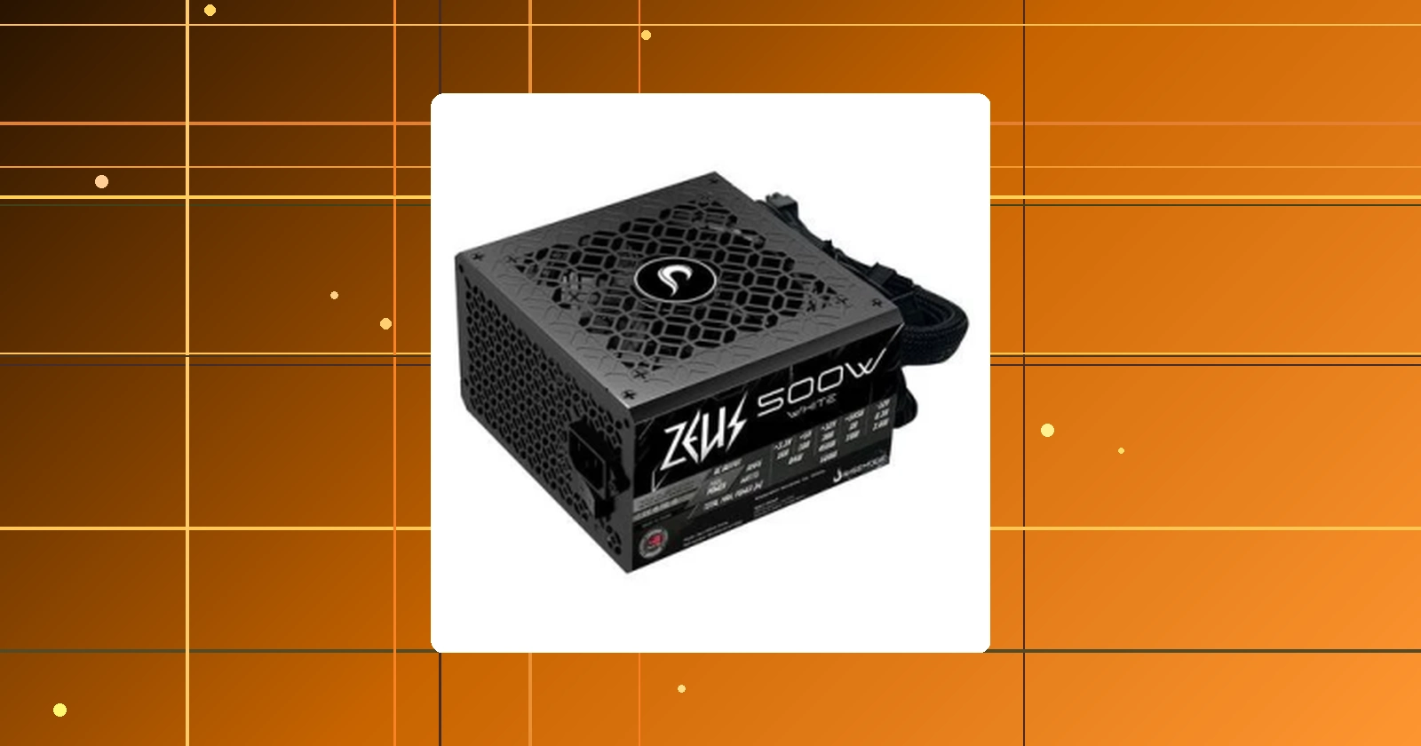 Fonte Gamer Rise Mode Zeus 500W PFC Ativo Preto - RM-PSU-01-WT-500