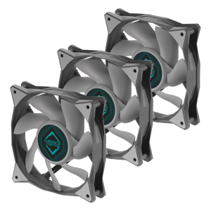 Kit Fan Com 3 Unidades Iceberg Thermal IceGale 120mm Gray