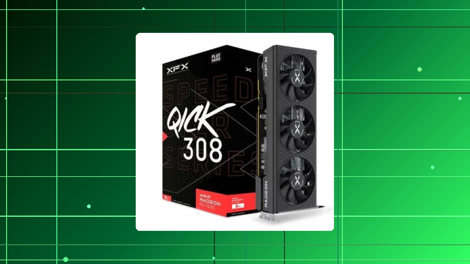 Placa de Vídeo RX 7600 Series Graphics Cards XFX AMD Radeon 8GB GDDR6 - RX-76PQICKBY em promoção