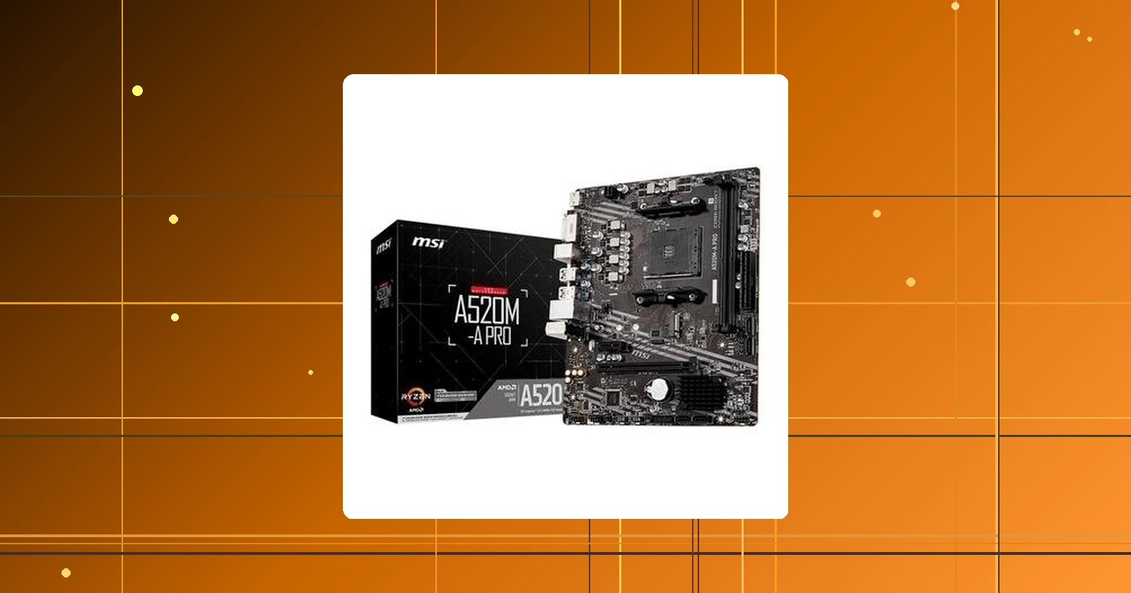 Placa-Mãe MSI A520M-A PRO AMD AM4 mATX DDR4 Preto - A520M-A PRO em promoção