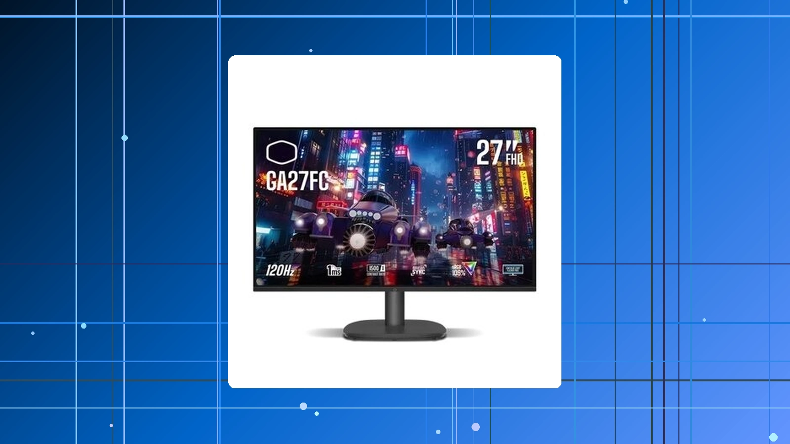 Monitor Gamer Cooler Master 27" FHD 120Hz 1ms IPS HDMI e VGA Preto - GA27FC em promoção