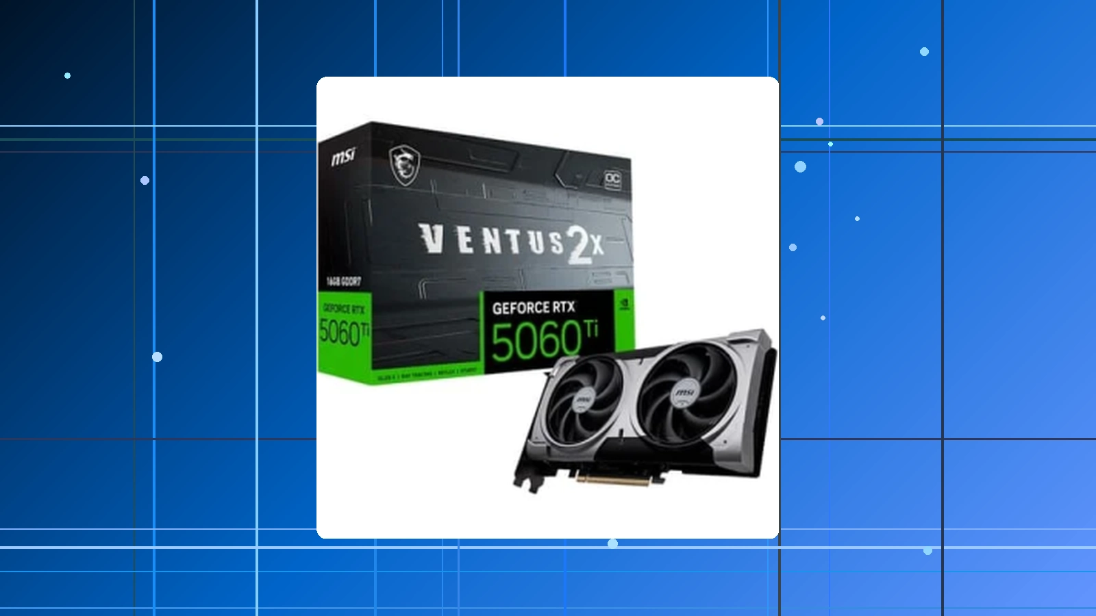 Placa de Vídeo MSI RTX 5060 Ti 16G VENTUS 2X OC PLUS NVIDIA GeForce 16GB GDDR7 2617 MHz FP4 and DLSS 4 Ray Tracing - G506T-16V2CP em promoção