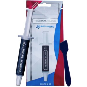 Pasta Térmica Thermal Silver Seringa 5G Prata Implastec