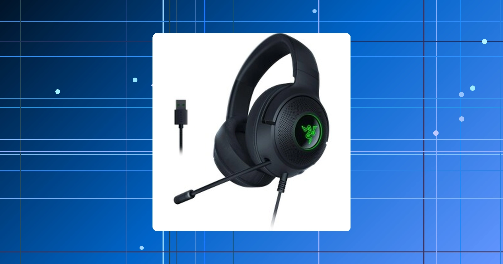Razer Fone de ouvido Kraken V3 X com fio USB para jogos: construção leve - Drivers TriForce 40 mm - microfone cardioide hiperclaro - som surround 7.1
