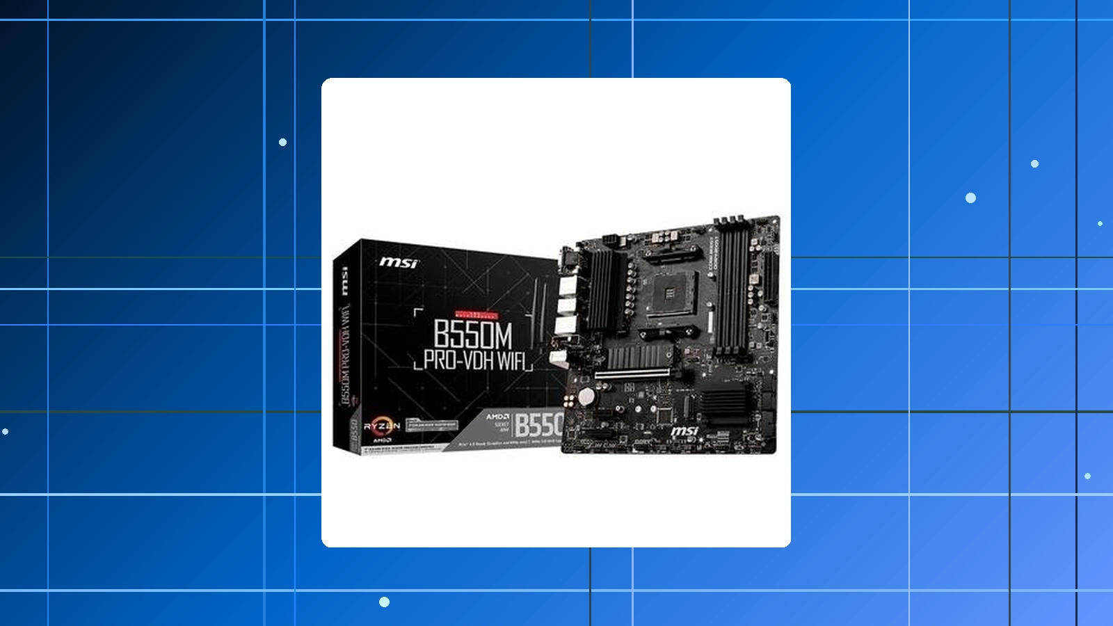 Placa-Mãe MSI B550M Pro-VDH WiFi AMD AM4 mATX DDR4 Preto - B550M PRO-VDH WIFI em promoção