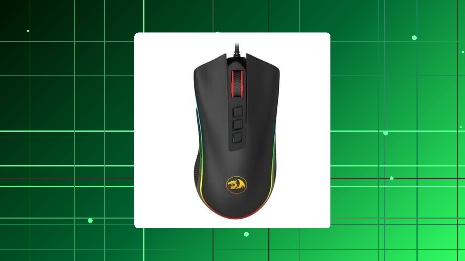 Mouse Gamer Redragon Cobra Chroma RGB 12400 DPI 8 Botões Preto - M711 em promoção