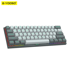 Hz-61 E-YOOSO RGB USB Mini 8K RT Mecânico Gaming Teclado Interruptor Magnético 61 Chave com Fio para Computador PC cabo destacável para Laptop