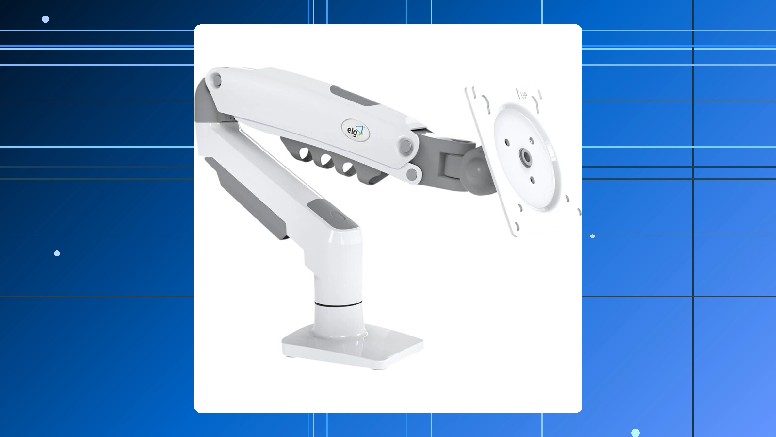 Suporte Articulado de Mesa com Pistão a Gás para Monitores de 17' a 35' Branco - F80W ELG em promoção