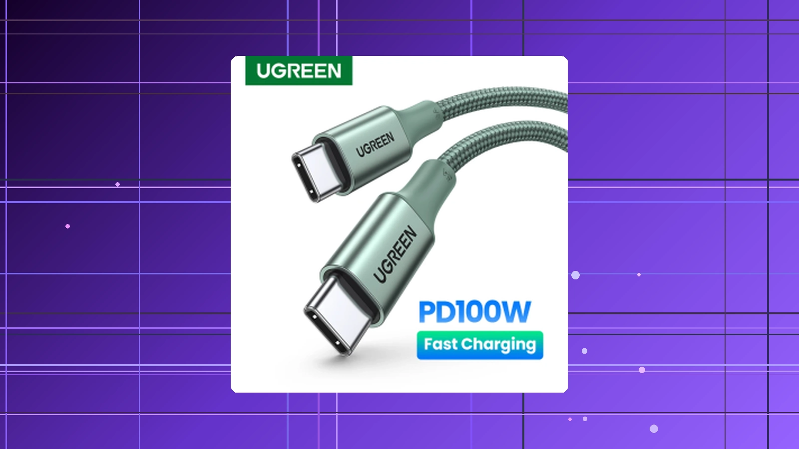 UGREEN-USB Tipo C Cabo para iPhone 15, MacBook, Samsung S21100W, Cabo de carregamento rápido, QC4.0, 100W em promoção