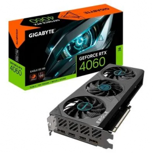 Placa de Vídeo RTX 4060 EAGLE OC Gigabyte NVIDIA GeForce 8GB GDDR6 DLSS Ray Tracing - GV-N4060EAGLE OC-8GD