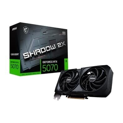 Placa de Vídeo MSI RTX 5070 12G Shadow 2x OC Nvdia Geforce 12GB GDDR7 OpenGL 4.6 G-SYNC - G5070-12S2C