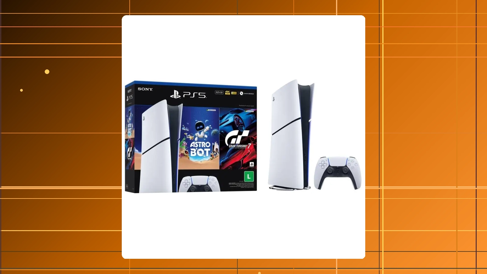 PlayStation 5 Edição Digital 825GB 1 Controle Branco Sony com 2 Jogos em promoção