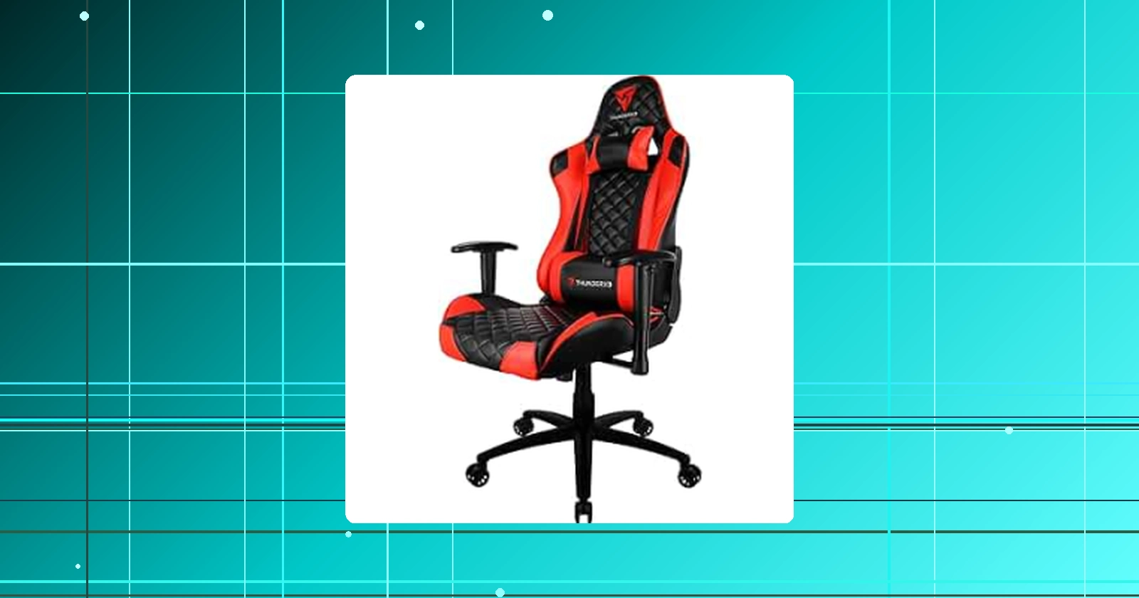 Cadeira Gamer Profissional TGC12 Preta/Vermelha THUNDERX3 em promoção