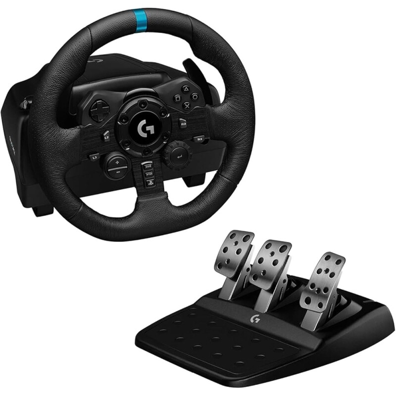 Volante Logitech G923 para PS5 PS4 e PC com Force Feedback TRUEFORCE Pedais Responsivos Launch Control e Acabamento em C