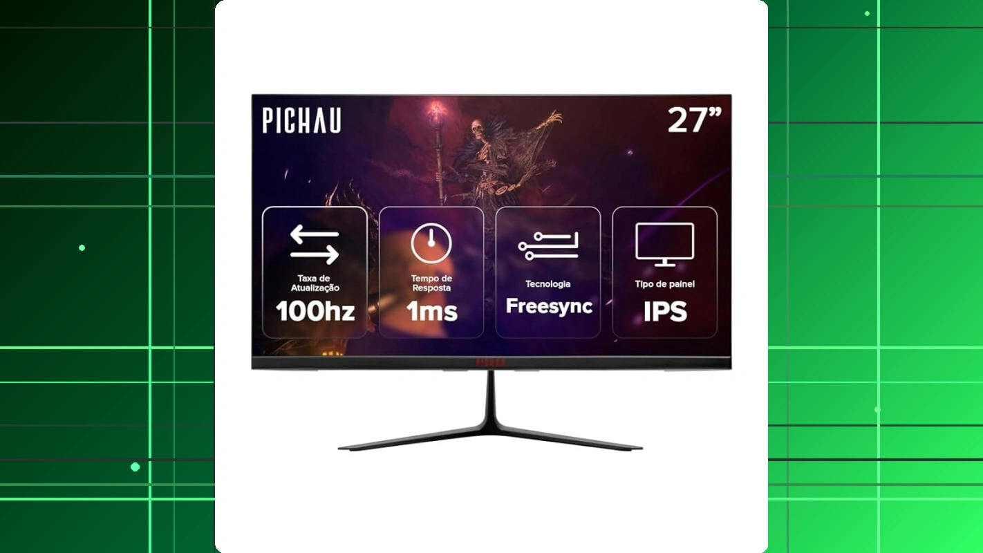 Monitor Gamer Pichau Athen V3 27" IPS FHD 1ms 100Hz FreeSync HDMI/VGA - PG-ATH27V3-BL01