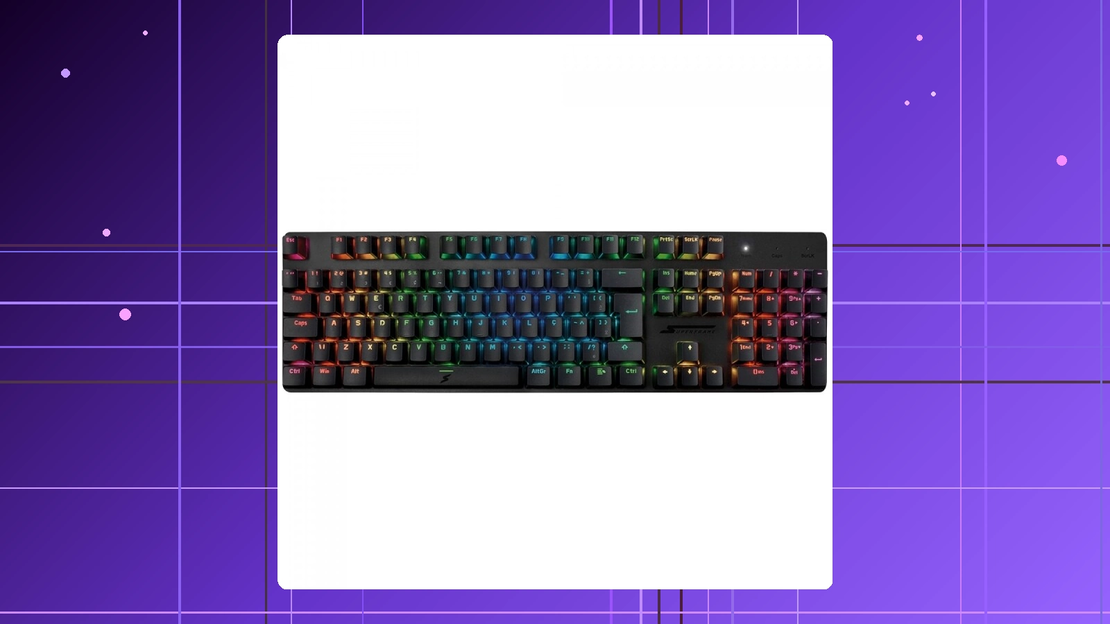 Teclado Gamer SuperFrame Origins RGB Switch Brown ABNT2 USB - SF-KB-ORBRFSBRUAB em promoção