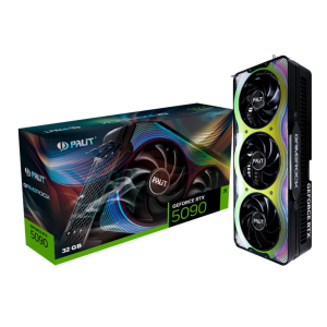 Placa de Vídeo Palit NVIDIA GeForce RTX 5090 GamerRock 32GB GDDR7 DLSS Ray Tracing NE75080019T2-GB2030G