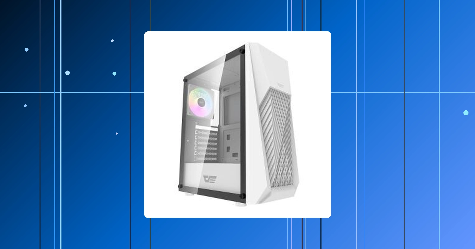 Gabinete Gamer Aigo DarkFlash DK150 Mid-Tower Lateral de Vidro Com 3 Fans Branco DK150-WH em promoção