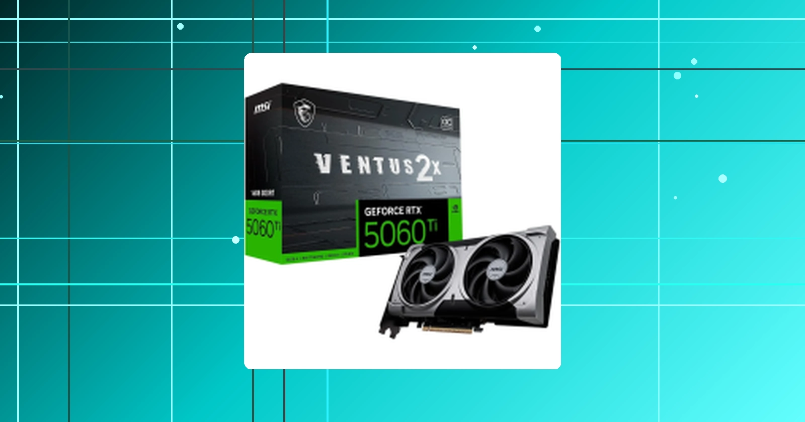 Placa de Vídeo MSI RTX 5060 Ti 16G VENTUS 2X OC PLUS NVIDIA GeForce 16GB GDDR7 2617MHz FP4 and DLSS 4 Ray Tracing - G506T-16V2CP