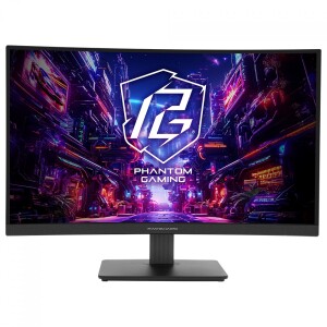 Monitor Gamer ASRock Phantom Gaming PG27QRT1B 27 Pol Curvo QHD 1ms 180hz 132% sRGB VA FreeSync HDMI/DP